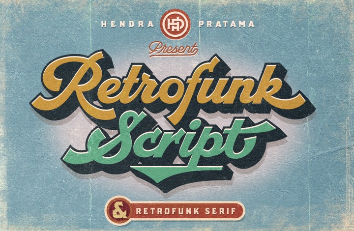 Пример шрифта Retrofunk Script